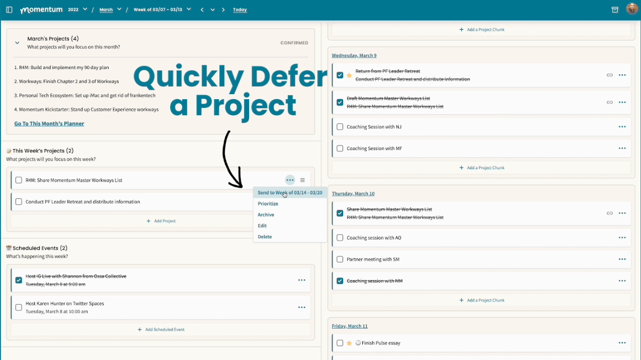 Features Momentum App Productive Flourishing